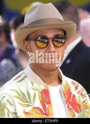 LONDON, ENGLAND, UK - Juni 11 - Lewis Hamilton besuchen die "Schergen" Welt-Premiere im Odeon Leicester Square am 11. Juni 2015 in London, England. Bildnachweis: Stills Presse/Alamy Live-Nachrichten Stockfoto