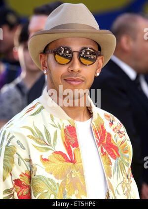 LONDON, ENGLAND, UK - Juni 11 - Lewis Hamilton besuchen die "Schergen" Welt-Premiere im Odeon Leicester Square am 11. Juni 2015 in London, England. Bildnachweis: Stills Presse/Alamy Live-Nachrichten Stockfoto