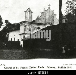 Katholische Gemeinde Kirche des Hl. Franz Xaver; Parla; Salsette im Jahre 1851 gebaut; Bombay Mumbai; Maharashtra; Indien Stockfoto