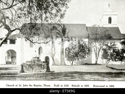 Gemeinde-Kirche St. Johannes der Täufer; Erbaut im Jahre 1540 Thana umgebaut 1605 renoviert 1906; Maharashtra; Indien Stockfoto