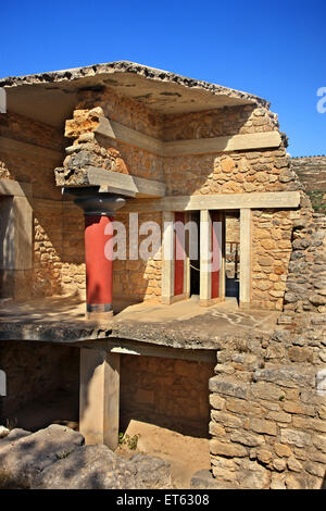 Teilansicht der minoische Palast von Knossos, ganz in der Nähe von Heraklion Stadt. Kreta, Griechenland Stockfoto