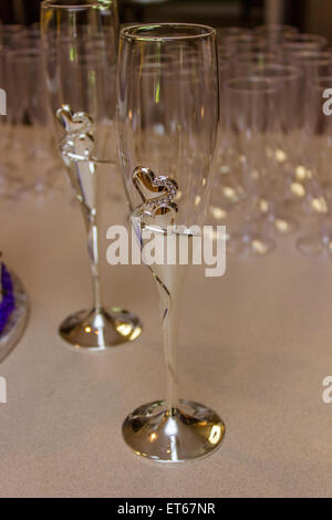 Champagner-Gläser Stockfoto