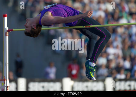 Oslo, Norwegen. 11. Juni 2015. Diamond League Bislett Games Mutaz Essa Barshim von Katar. tritt im Hochsprung Männer während der IAAF Diamond League bei den 50. Jahrestag ExxonMobil Bislett Games in Oslo, Norwegen. Bildnachweis: Aktion Plus Sport/Alamy Live-Nachrichten Stockfoto