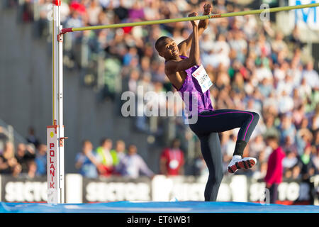 Oslo, Norwegen. 11. Juni 2015. Diamond League Bislett Games Mutaz Essa Barshim von Katar. tritt im Hochsprung Männer während der IAAF Diamond League bei den 50. Jahrestag ExxonMobil Bislett Games in Oslo, Norwegen. Bildnachweis: Aktion Plus Sport/Alamy Live-Nachrichten Stockfoto