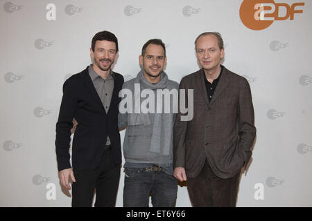 Akteure zur Förderung der neuen ZDF TV-Serie "SCHULD Nach Ferdinand von Schirach" im Hotel Meridian Featuring: Oliver Berben, Moritz Bleibtreu, Ferdinand von Schirach wo: Hamburg, Deutschland bei: Kredit-15. Dezember 2014: Schultz-Coulon/WENN.com Stockfoto