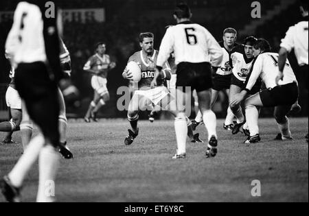 1989 World Cup Challenge (auch bekannt als die Fosters World Cup Challenge) die erste offizielle World Cup Challenge match.  Widnes statt 30 18 Canberra Raiders im Old Trafford, Manchester. 4. Oktober 1989. Stockfoto