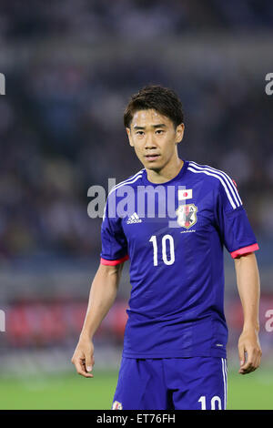 Yokohama, Kanagawa, Japan. 11. Juni 2015. Shinji Kagawa (JPN) Fußball: KIRIN Challenge Cup 2015 entsprechen (Internationales Freundschaftsspiel) zwischen Japan 4-0 Irak im Nissan-Stadion in Yokohama, Kanagawa, Japan. Bildnachweis: AFLO/Alamy Live-Nachrichten Stockfoto