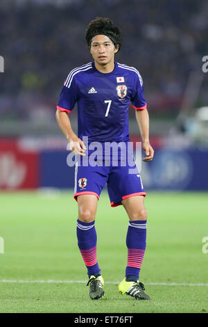 Yokohama, Kanagawa, Japan. 11. Juni 2015. Gaku Shibasaki (JPN) Fußball: KIRIN Challenge Cup 2015 entsprechen (Internationales Freundschaftsspiel) zwischen Japan 4-0 Irak im Nissan-Stadion in Yokohama, Kanagawa, Japan. Bildnachweis: AFLO/Alamy Live-Nachrichten Stockfoto