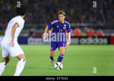 Yokohama, Kanagawa, Japan. 11. Juni 2015. Takashi Usami (JPN) Fußball: KIRIN Challenge Cup 2015 entsprechen (Internationales Freundschaftsspiel) zwischen Japan 4-0 Irak im Nissan-Stadion in Yokohama, Kanagawa, Japan. Bildnachweis: AFLO/Alamy Live-Nachrichten Stockfoto