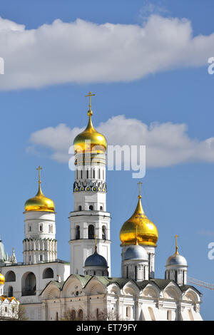 Kathedrale von Erzengel (Erzengel Michael) und Ivan Great Bell Tower, Moskauer Kreml in Russland Stockfoto
