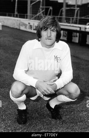 Fußballer Alf Holz von Millwall FC. Juli 1974. Stockfoto