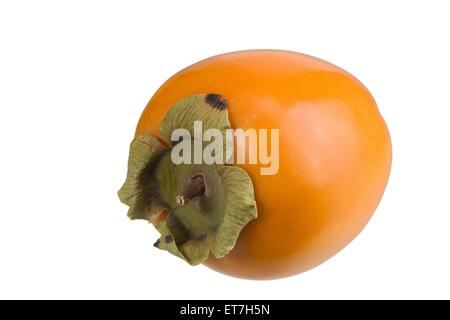 Kakipflaume, Kaki-Pflaume, Kaki (Diospyros Kaki), Frucht | Kaki Pflaumenbaum, japanische Persimone (Diospyros Kaki), Obst Stockfoto