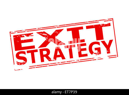 Stempel mit Text-Exit-Strategie im Inneren, Vektor-illustration Stockfoto