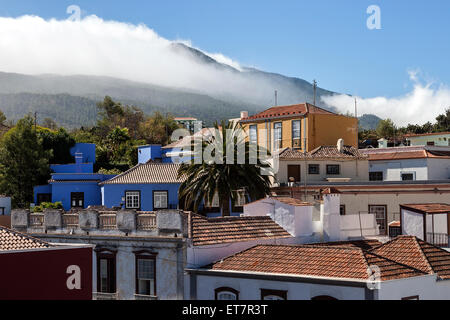 Blick über die Dächer der Altstadt von El Paso, Cumbre Vieja, La Palma, Kanarische Inseln, Spanien Stockfoto