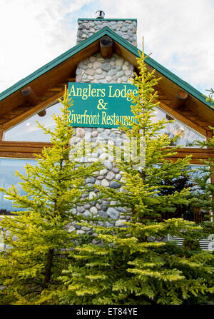 Henrys Fork des Snake River, Angler Lodge, Island Park, Idaho, USA Stockfoto