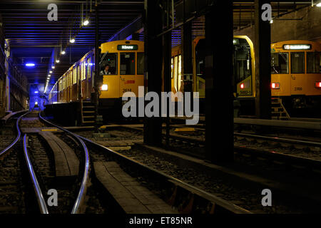 Berlin, Deutschland, unbekannten Berliner u-Bahn-Tunnel Stockfoto