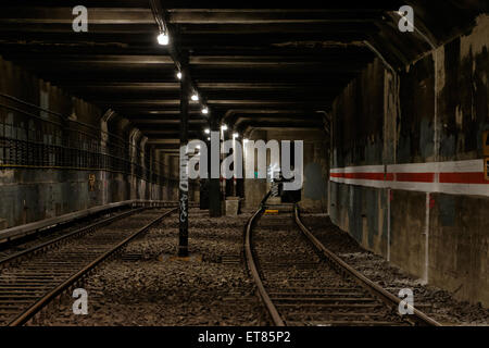 Berlin, Deutschland, unbekannten Berliner u-Bahn-Tunnel Stockfoto