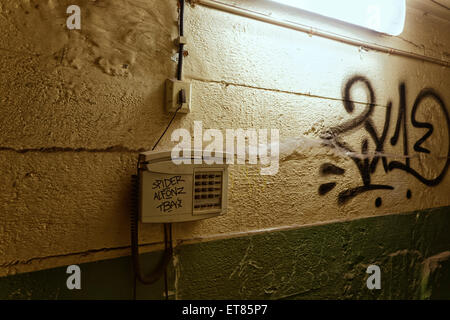 Berlin, Deutschland, unbekannten Berliner u-Bahn-Tunnel Stockfoto