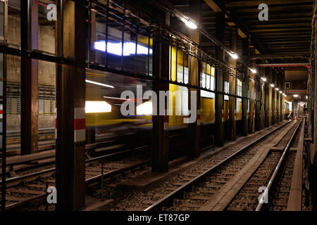 Berlin, Deutschland, unbekannten Berliner u-Bahn-Tunnel Stockfoto