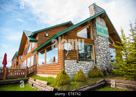 Henrys Fork des Snake River, Angler, Lodge, Island Park, Idaho, USA Stockfoto