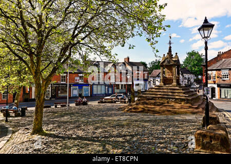 Lymm Kreuz Lymm Village, Cheshire. Stockfoto