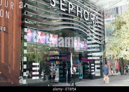 Sephora Beauty Care und persönliche Produkte Einzelhandelsgeschäft in Pitt Street, Sydney City Centre, NSW, Australien Stockfoto