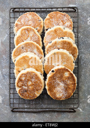 Walisische Kuchen oder Welshcakes (oder Bilder) - eine traditionelle Delikatesse in Wales Stockfoto
