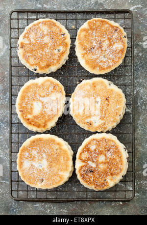 Walisische Kuchen oder Welshcakes (oder Bilder) - eine traditionelle Delikatesse in Wales Stockfoto