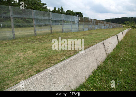 Geisa, Deutschland, Auto-Lock auf der Grenze-System der Gedenkstätte Point Alpha Stockfoto