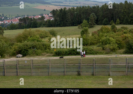 Rasdorf, Deutschland, Blick vom Aussichtsturm in der Gedenkstätte Point Alpha Stockfoto