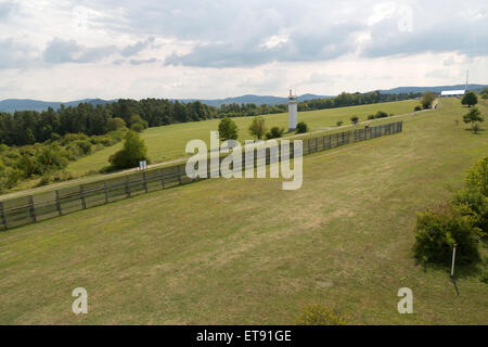 Rasdorf, Deutschland, Blick vom Aussichtsturm in der Gedenkstätte Point Alpha Stockfoto