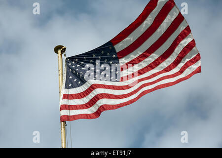 Rasdorf, Deutschland, US-Flagge in der Gedenkstätte Point Alpha Stockfoto