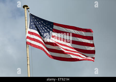 Rasdorf, Deutschland, US-Flagge in der Gedenkstätte Point Alpha Stockfoto
