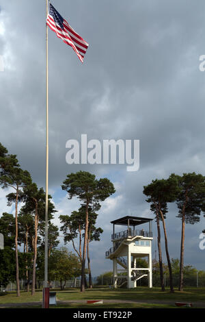 Rasdorf, Deutschland, US-Flagge in der Gedenkstätte Point Alpha Stockfoto