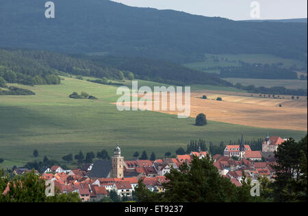 Rasdorf, Deutschland, Blick vom Aussichtsturm in der Gedenkstätte Point Alpha Stockfoto