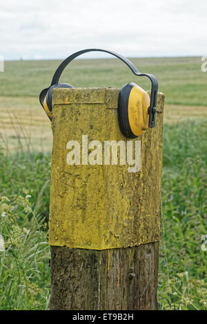 Ausrangierte Gehörschutz auf Salisbury Plain. Stockfoto