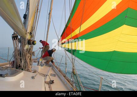Italien, Segelboot, die Navigation in der nördlichen Adria Stockfoto