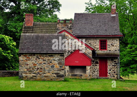 Chadds Ford, Pennsylvania: Gideon Gilpin Haus als Hauptquartier von Marquis de Lafayette im Unabhängigkeitskrieg 1777 verwendet * Stockfoto