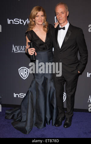 16. jährlichen InStyle und Warner Bros. Golden Globe Afterparty - Ankünfte Featuring: Rene Russo (L) und Ehemann Direktor Dan Gilroy wo: Los Angeles, California, Vereinigte Staaten von Amerika bei: Kredit-12. Januar 2015: Daniel Tanner/WENN.com Stockfoto