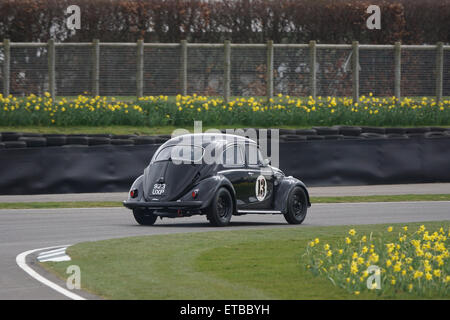 Rob Gravett, 1959 Volkswagen Käfer auf dem Goodwood Mitglieder treffen Stockfoto