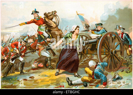 Molly Pitcher, die Heldin von Monmouth, 1778 Stockfoto