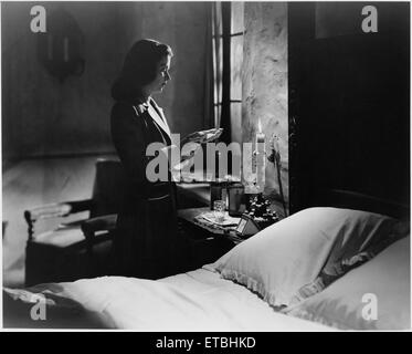 Joan Bennett, am Set des Films "Geheimnis hinter der Tür", 1947 Stockfoto