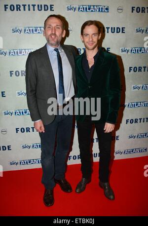 Schauspieler Christopher Eccleston & Luke Treadaway im Dublin-Premiere von Sky Atlantic "Stärke" im Mansion House, Dublin, Irland. 15.01.2015. d: Christopher Eccleston, Luke Treadaway Where: Dublin, Irland bei: 15. Januar 2015 Credit: WENN.com Stockfoto