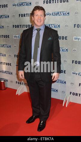 Schauspieler Christopher Eccleston & Luke Treadaway im Dublin-Premiere von Sky Atlantic "Stärke" im Mansion House, Dublin, Irland. 15.01.2015. Mitwirkende: Paul Wallace wo: Dublin, Irland bei: 15. Januar 2015 Credit: WENN.com Stockfoto