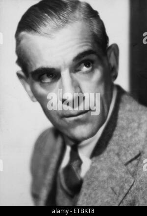 Schauspieler Boris Karloff, Portrait, 1937 Stockfoto