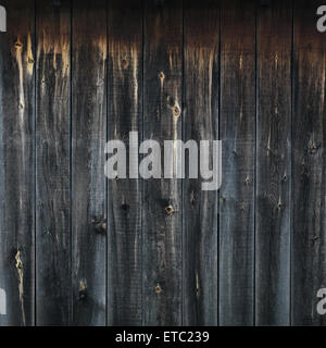 Schwarz verwitterte Holzbretter, Holz Wand Textur Hintergrund Stockfoto