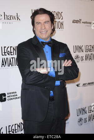 Der 12. jährliche lebende Legenden der Luftfahrt Awards - Ankünfte mit: John Travolta wo: Los Angeles, California, Vereinigte Staaten von Amerika bei: Kredit-16. Januar 2015: Apega/WENN.com Stockfoto