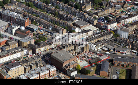 Luftaufnahme der Upper Street, Islington, London, UK Stockfoto