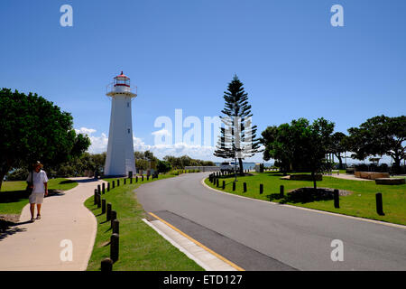 Alten Cleveland Point Lighthouse, Queensland, Australien Stockfoto