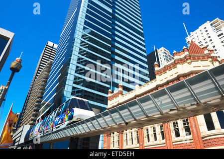 Monorail, Sydney, New South Wales, Australien, Stockfoto